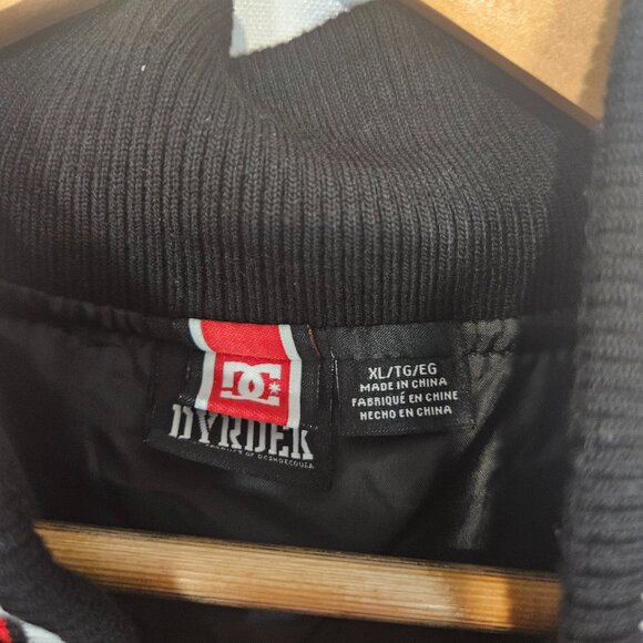 DC Rob Dyrdek Varsity Jacket Mens Size XL Black Red - Picture 3 of 8